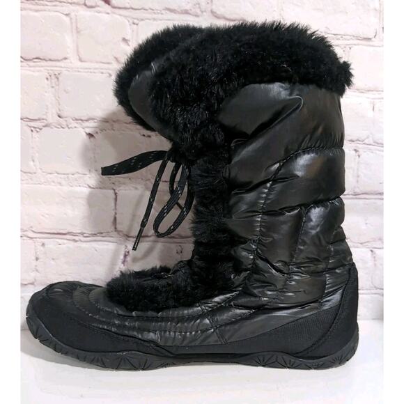 The North Face Appy Women's Boots Black Quilted Puffer Winter Goose Down Size 11 - Picture 10 of 16